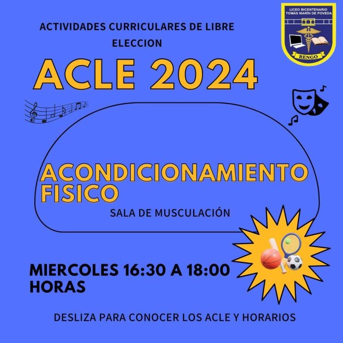 Comenzamos nuestras ACLE 2024.Para inscribirte, debes dirigirte al lugar y horario mencionado en la publicación de cada ACLE.Si tienes dudas, dirígete